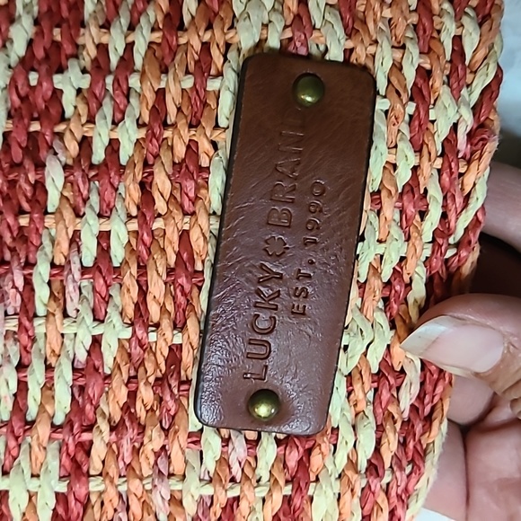Lucky Brand Kenya Straw Bucket Bag NWT - Picture 8 of 9